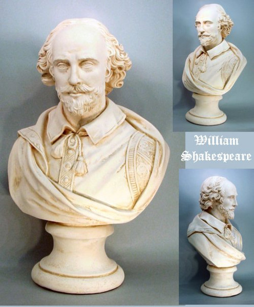 Poet and Author Statue - William Shakespeare Portrait Bust